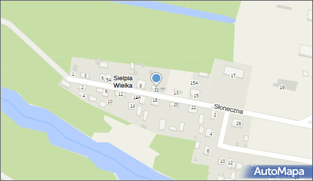 Sielpia Wielka, Słoneczna, 11, mapa Sielpia Wielka