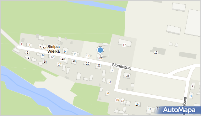 Sielpia Wielka, Słoneczna, 15, mapa Sielpia Wielka