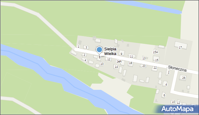 Sielpia Wielka, Słoneczna, 6, mapa Sielpia Wielka