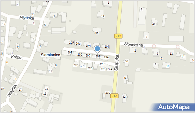 Siemianice, Słupska, 29B, mapa Siemianice