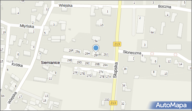 Siemianice, Słupska, 29I, mapa Siemianice