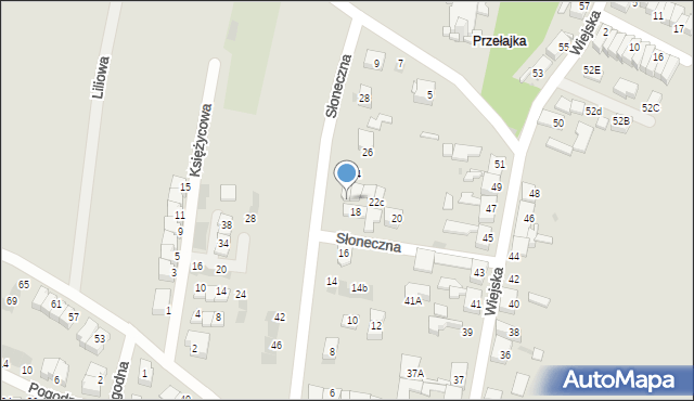 Siemianowice Śląskie, Słoneczna, 22, mapa Siemianowice Śląskie