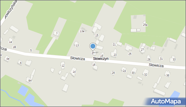 Siemiatycze, Słowicza, 17, mapa Siemiatycze