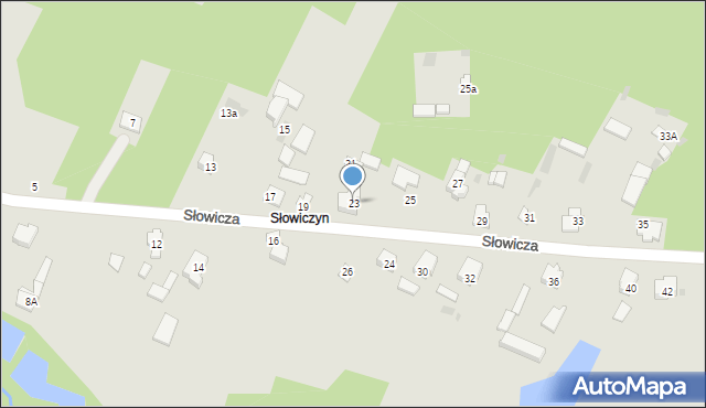 Siemiatycze, Słowicza, 23, mapa Siemiatycze