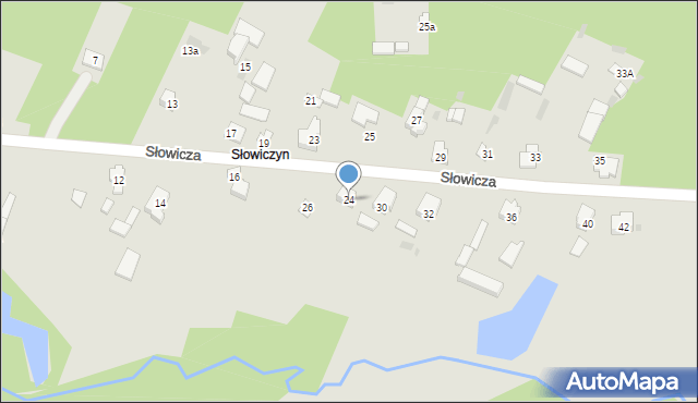 Siemiatycze, Słowicza, 24, mapa Siemiatycze