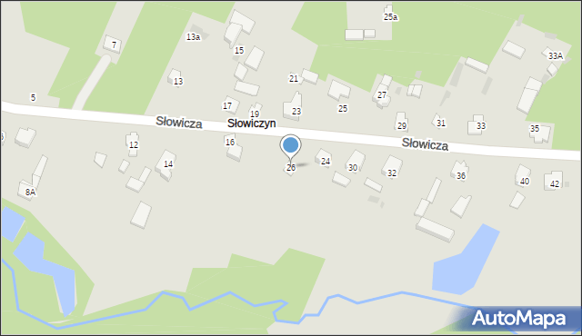 Siemiatycze, Słowicza, 26, mapa Siemiatycze