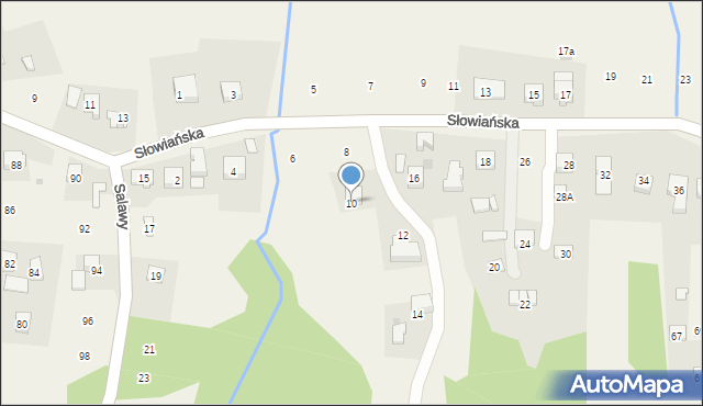 Siepraw, Słowiańska, 10, mapa Siepraw