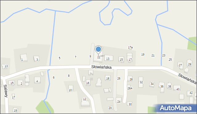 Siepraw, Słowiańska, 11, mapa Siepraw