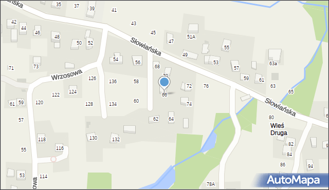 Siepraw, Słowiańska, 66, mapa Siepraw