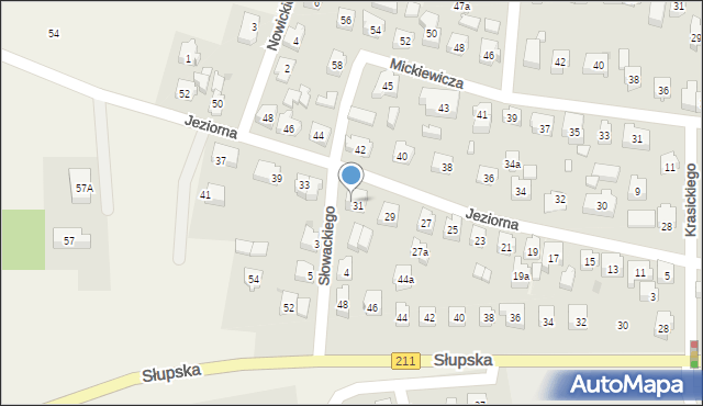 Sierakowice, Słowackiego Juliusza, 2, mapa Sierakowice