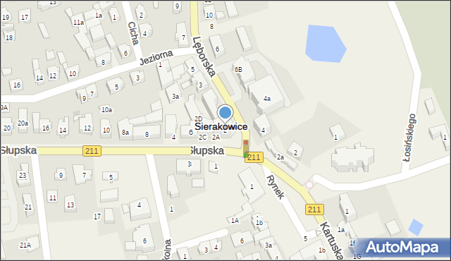 Sierakowice, Słupska, 2, mapa Sierakowice