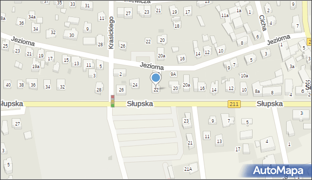 Sierakowice, Słupska, 22, mapa Sierakowice