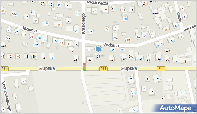 Sierakowice, Słupska, 24, mapa Sierakowice