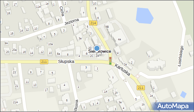 Sierakowice, Słupska, 2A, mapa Sierakowice