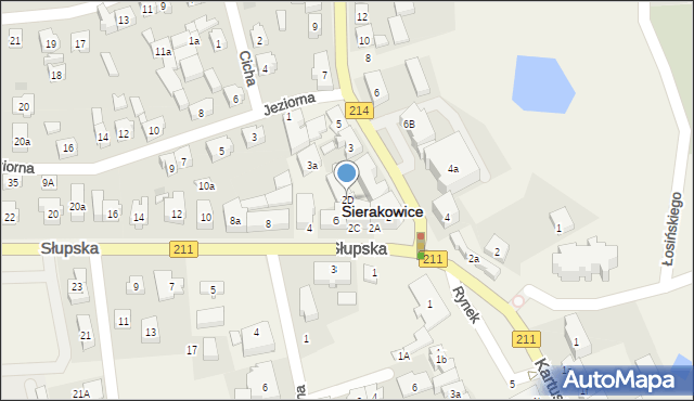 Sierakowice, Słupska, 2D, mapa Sierakowice