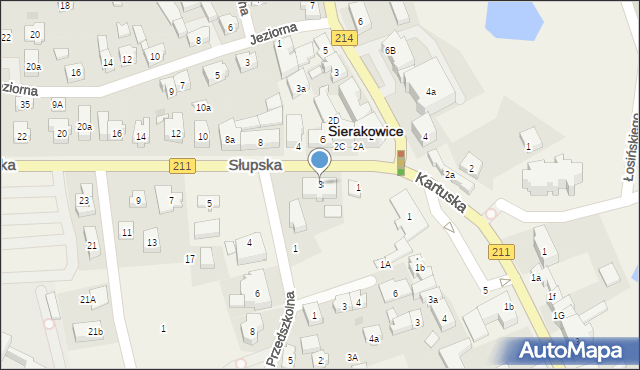 Sierakowice, Słupska, 3, mapa Sierakowice