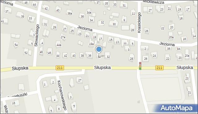 Sierakowice, Słupska, 34, mapa Sierakowice