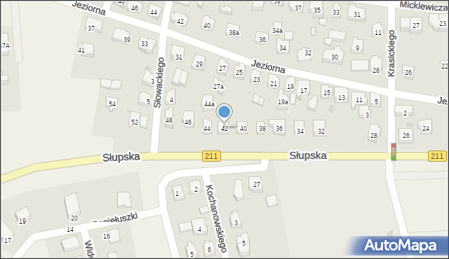 Sierakowice, Słupska, 42, mapa Sierakowice