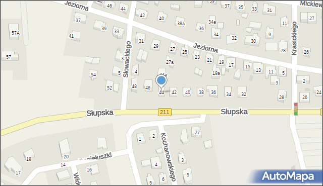 Sierakowice, Słupska, 44, mapa Sierakowice