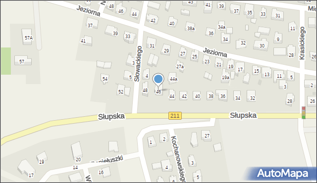 Sierakowice, Słupska, 46, mapa Sierakowice