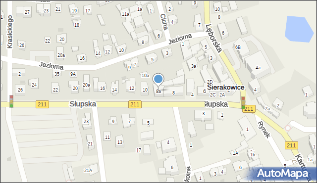 Sierakowice, Słupska, 8a, mapa Sierakowice