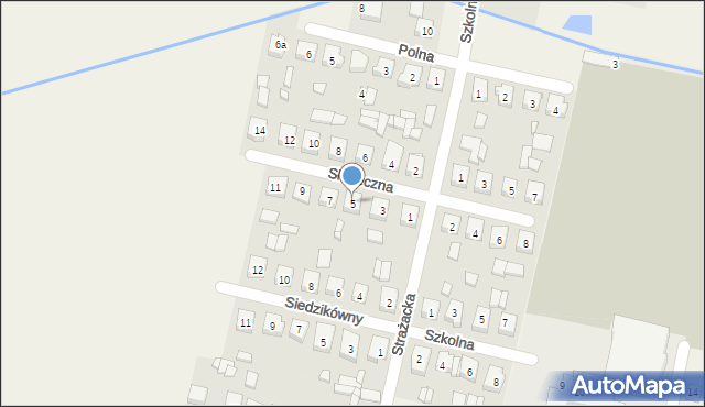 Sieroszewice, Słoneczna, 5, mapa Sieroszewice