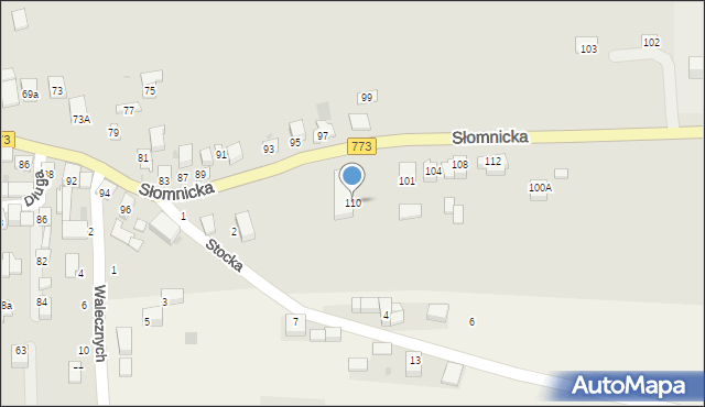 Skała, Słomnicka, 110, mapa Skała