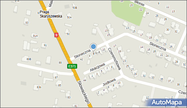 Skaryszew, Słoneczna, 6, mapa Skaryszew