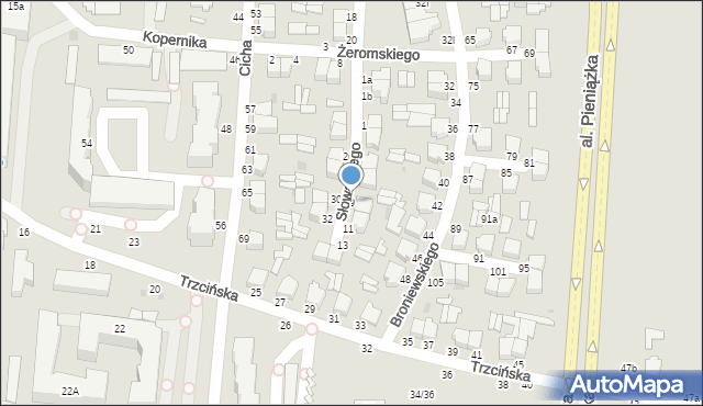 Skierniewice, Słowackiego Juliusza, 9, mapa Skierniewic