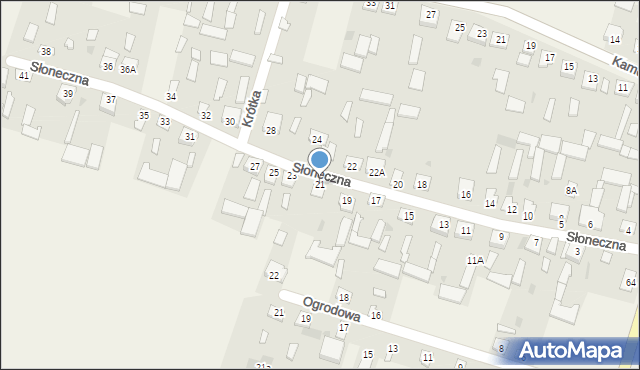 Skórzec, Słoneczna, 21, mapa Skórzec