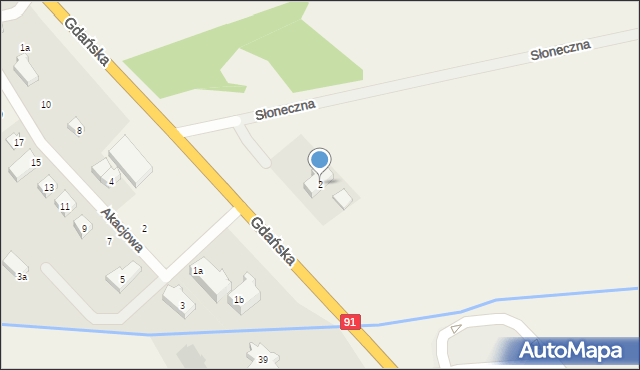 Skowarcz, Słoneczna, 2, mapa Skowarcz