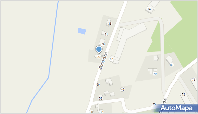 Skrzeszewo, Słoneczna, 27, mapa Skrzeszewo