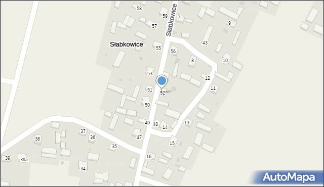 Słabkowice, Słabkowice, 52, mapa Słabkowice