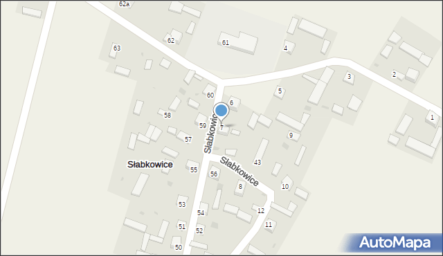 Słabkowice, Słabkowice, 7, mapa Słabkowice