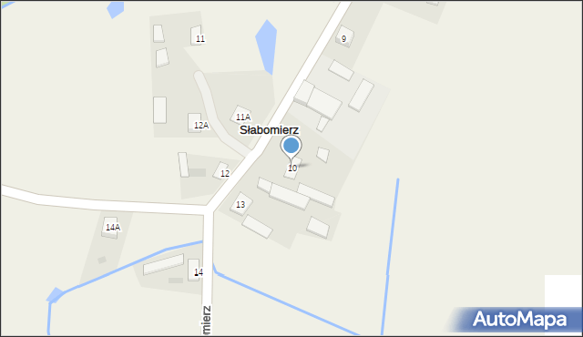 Słabomierz, Słabomierz, 10, mapa Słabomierz