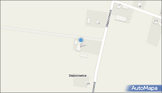 Słaborowice, Słaborowice, 14, mapa Słaborowice