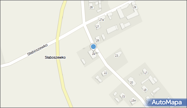 Słaboszewko, Słaboszewko, 24, mapa Słaboszewko