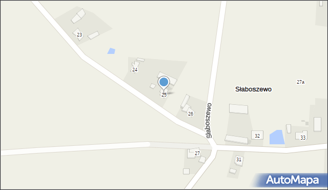 Słaboszewo, Słaboszewo, 25, mapa Słaboszewo