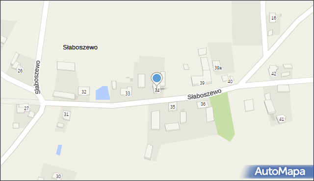 Słaboszewo, Słaboszewo, 34, mapa Słaboszewo