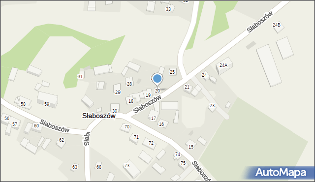 Słaboszów, Słaboszów, 20, mapa Słaboszów