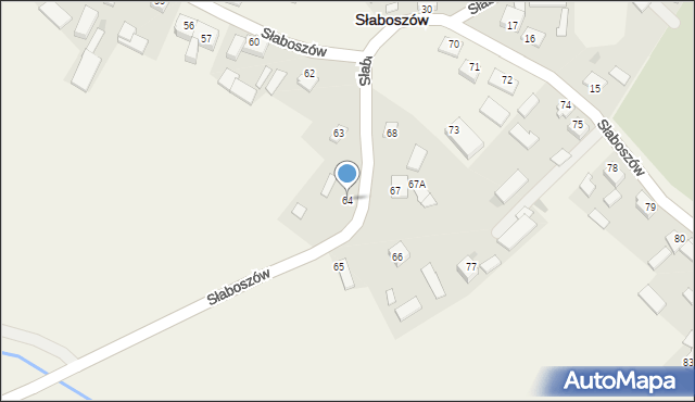 Słaboszów, Słaboszów, 64, mapa Słaboszów