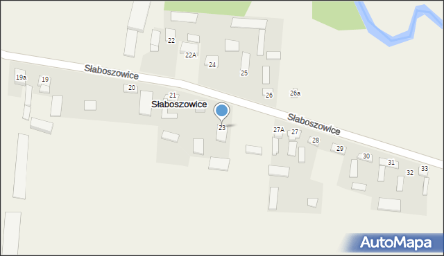 Słaboszowice, Słaboszowice, 23, mapa Słaboszowice