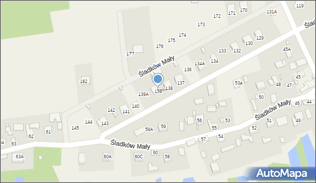 Śladków Mały, Śladków Mały, 139, mapa Śladków Mały