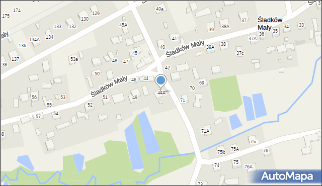 Śladków Mały, Śladków Mały, 44A, mapa Śladków Mały