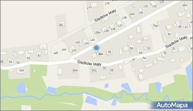 Śladków Mały, Śladków Mały, 59b, mapa Śladków Mały
