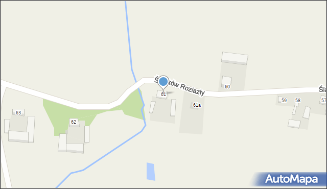 Śladków Rozlazły, Śladków Rozlazły, 61, mapa Śladków Rozlazły