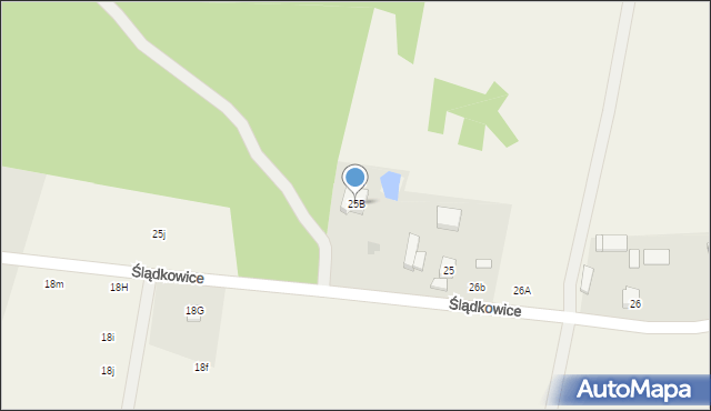 Ślądkowice, Ślądkowice, 25B, mapa Ślądkowice