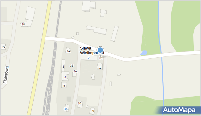 Sława Wielkopolska, Sława Wielkopolska, 1A, mapa Sława Wielkopolska
