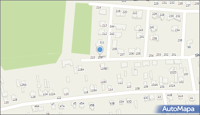 Sławacinek Stary, Sławacinek Stary, 209, mapa Sławacinek Stary