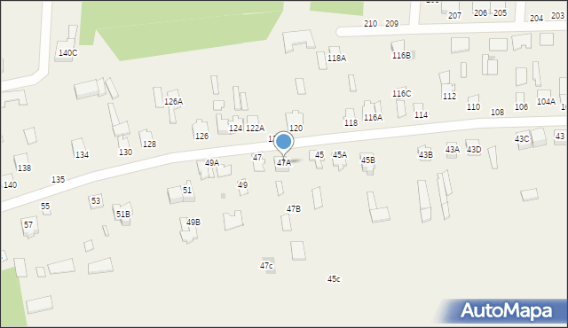 Sławacinek Stary, Sławacinek Stary, 47A, mapa Sławacinek Stary